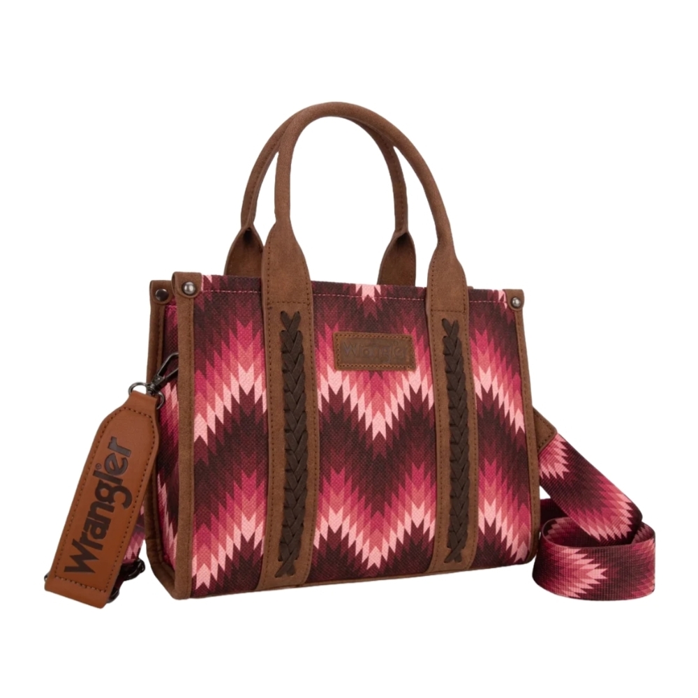 Wrangler Zigzag Pink and Brown Tote